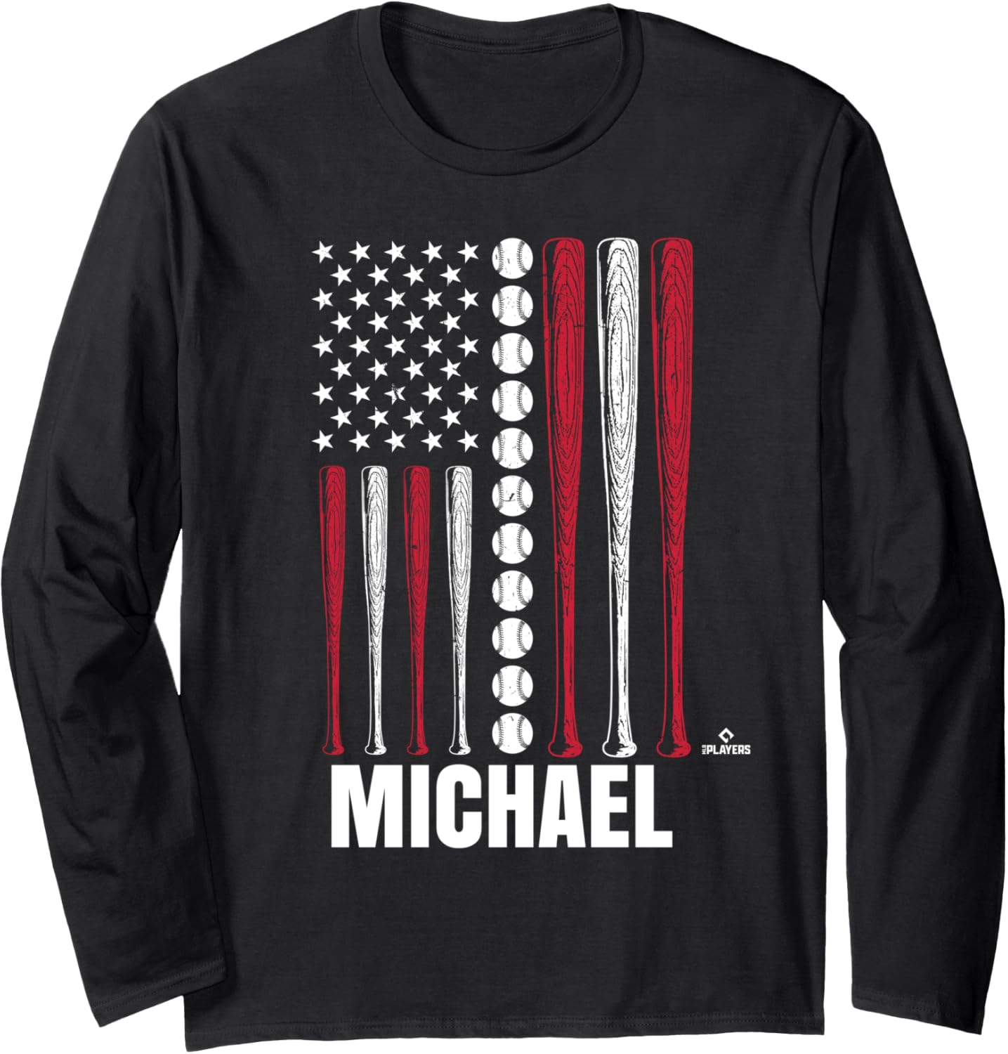 Baseball American Flag Michael Feliz Prospect Baseball Fan Long Sleeve