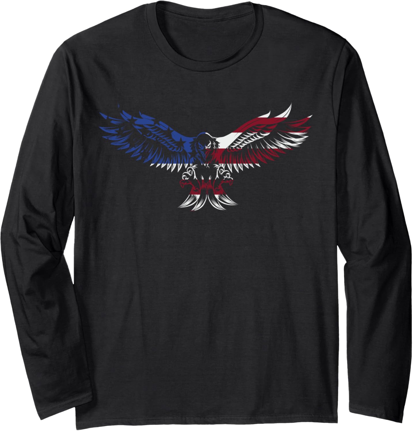 American Flag Eagle Patriotic Mullet Long Sleeve