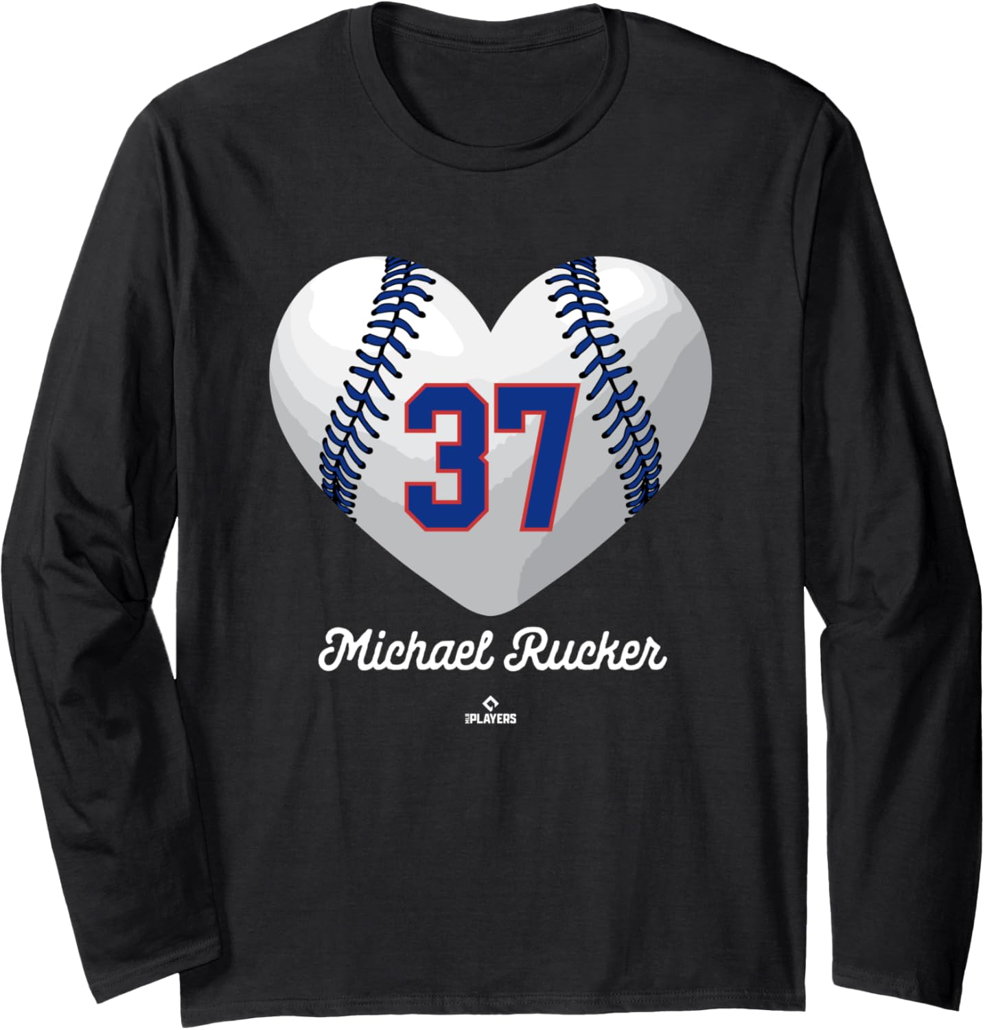 Baseball Heart Number Michael Rucker Chicago MLBPA Long Sleeve