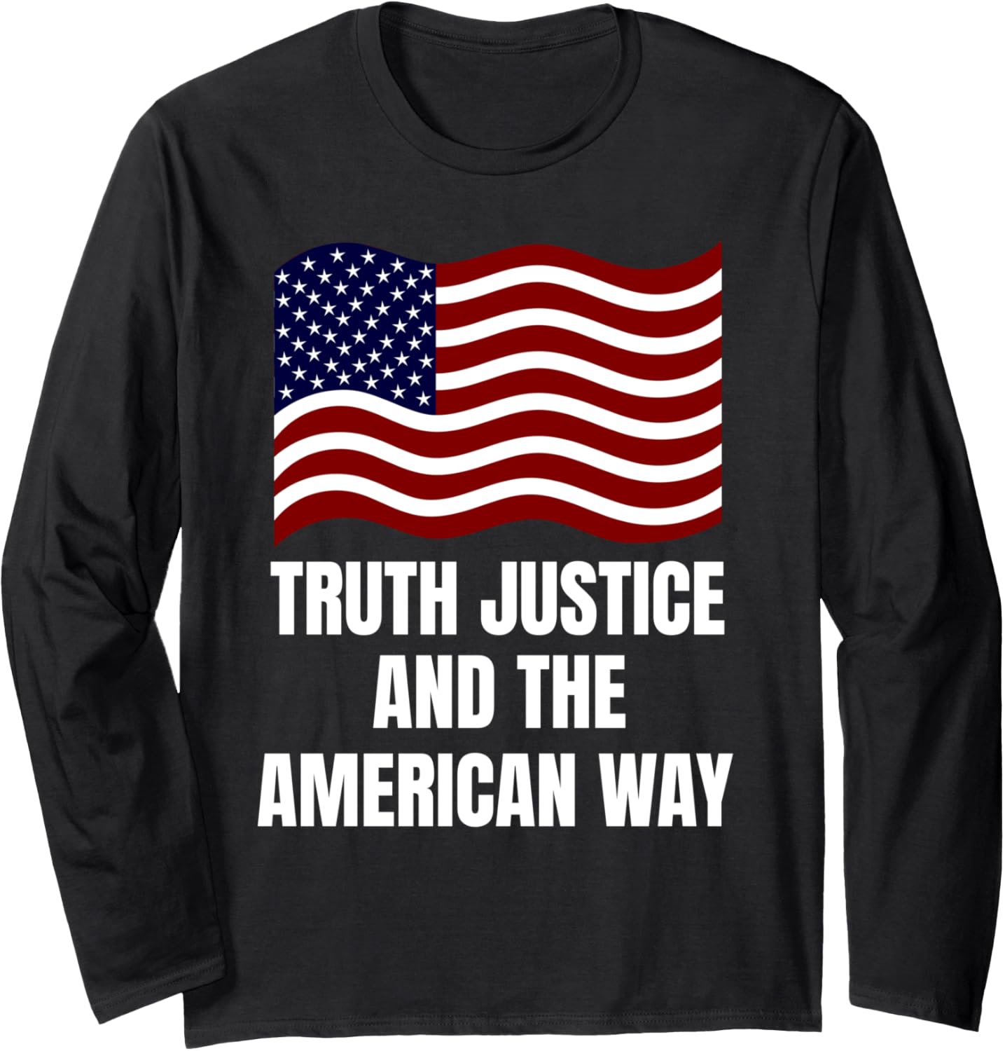American Flag Eagle Truth Justice Long Sleeve