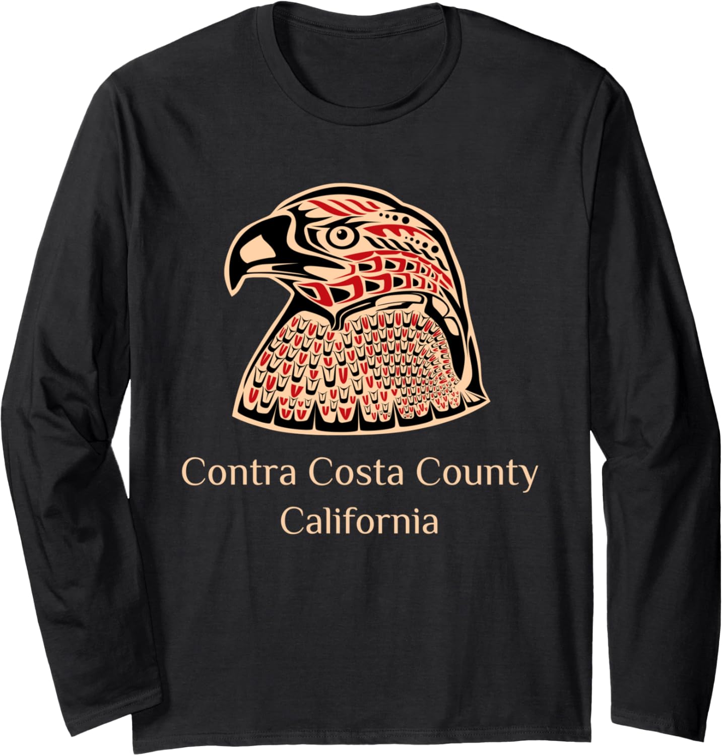 Contra Costa County CA Eagle Native American Indian Haida Long Sleeve