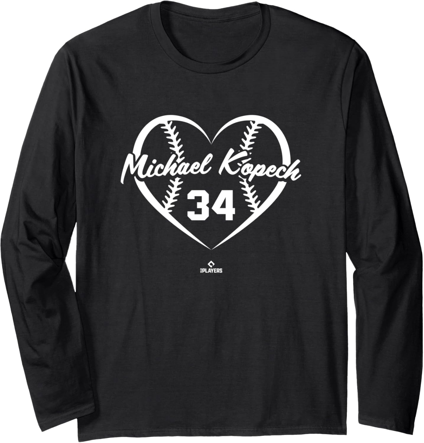 Baseball Heart Number Michael Kopech Chicago MLBPA Long Sleeve
