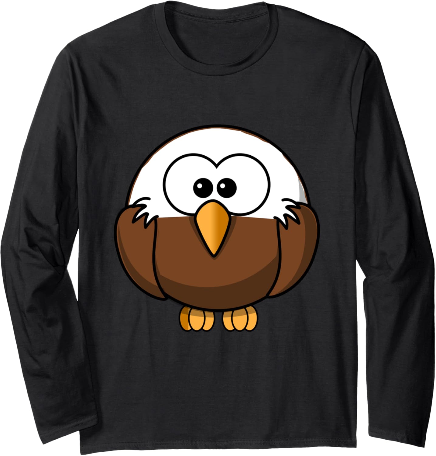 American Bald Eagle Cartoon Birdwatching Long Sleeve