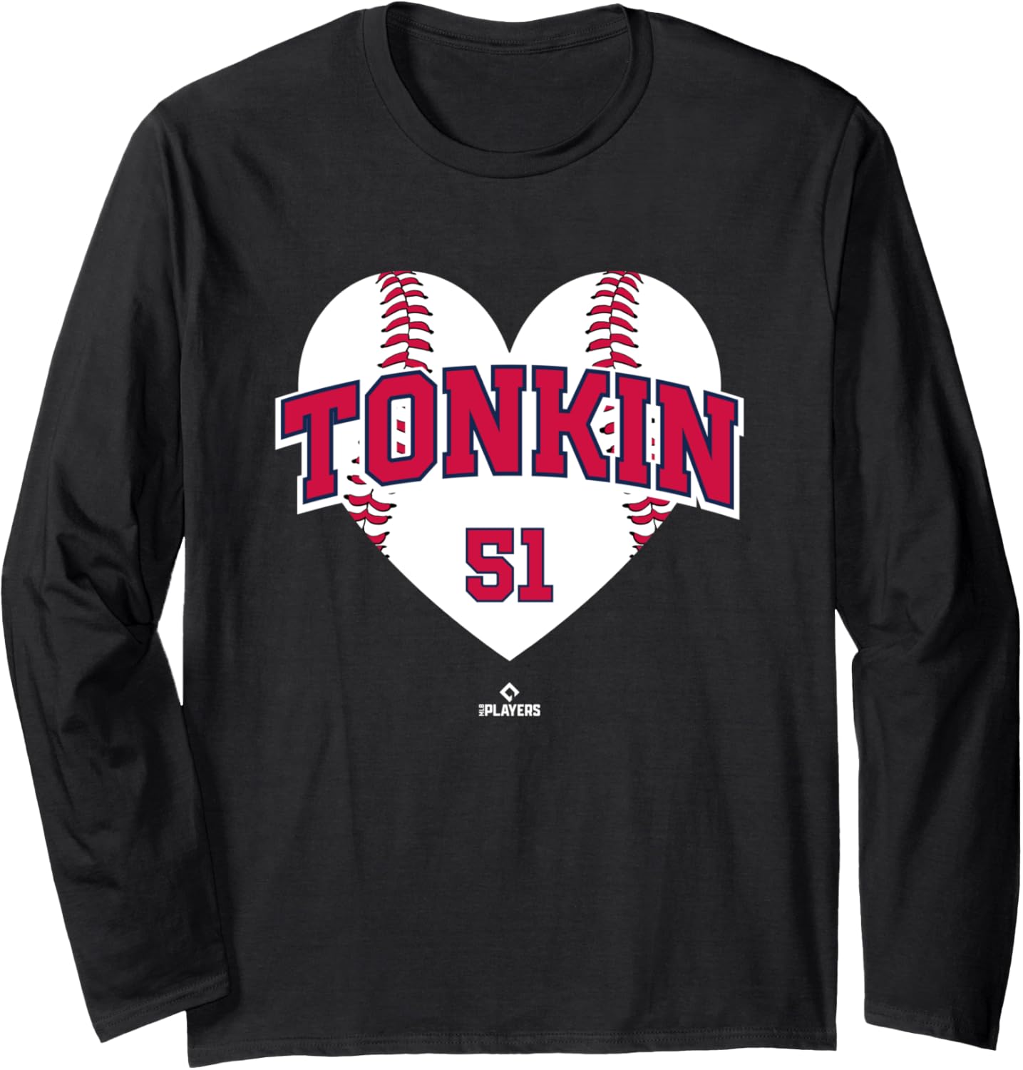 Baseball Heart Michael Tonkin Atlanta MLBPA Long Sleeve