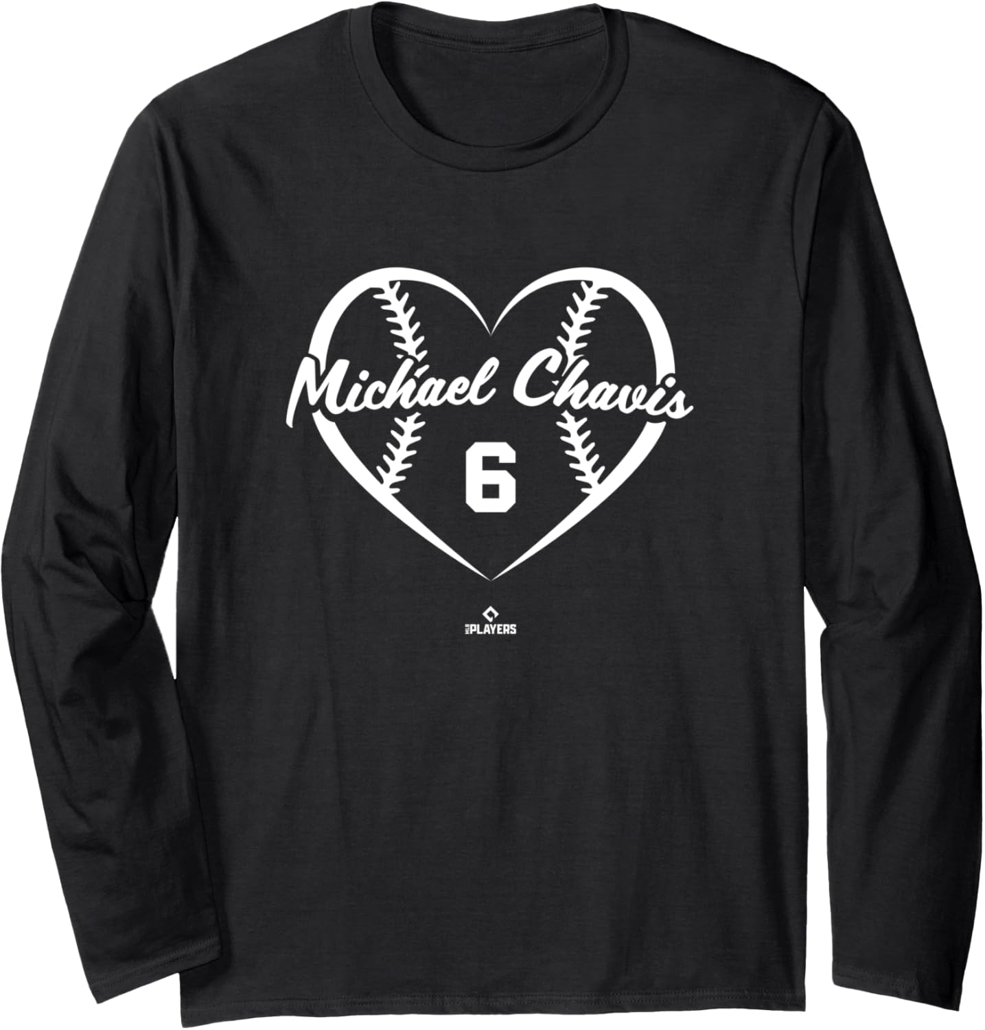 Baseball Heart Number Michael Chavis Washington MLBPA Long Sleeve