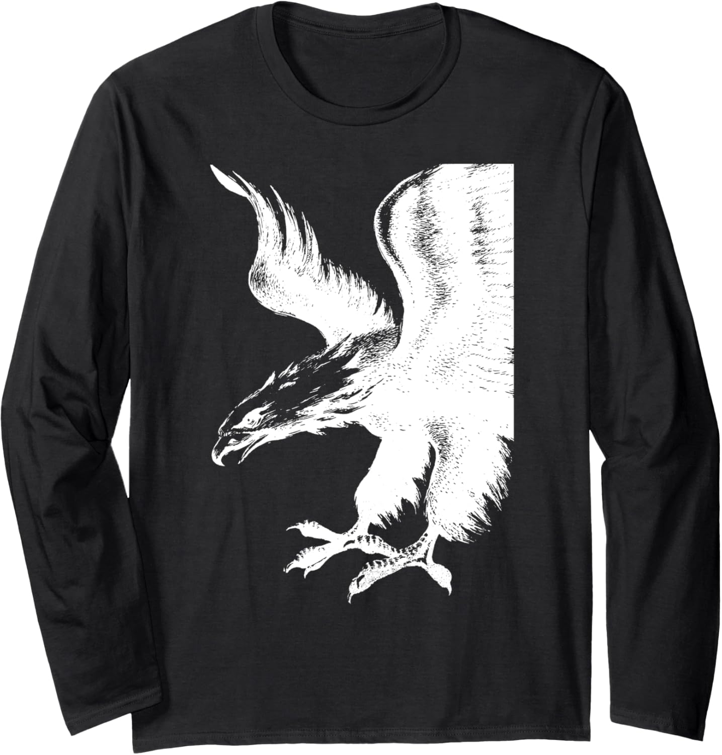 American Eagle Black White American Patriot Long Sleeve