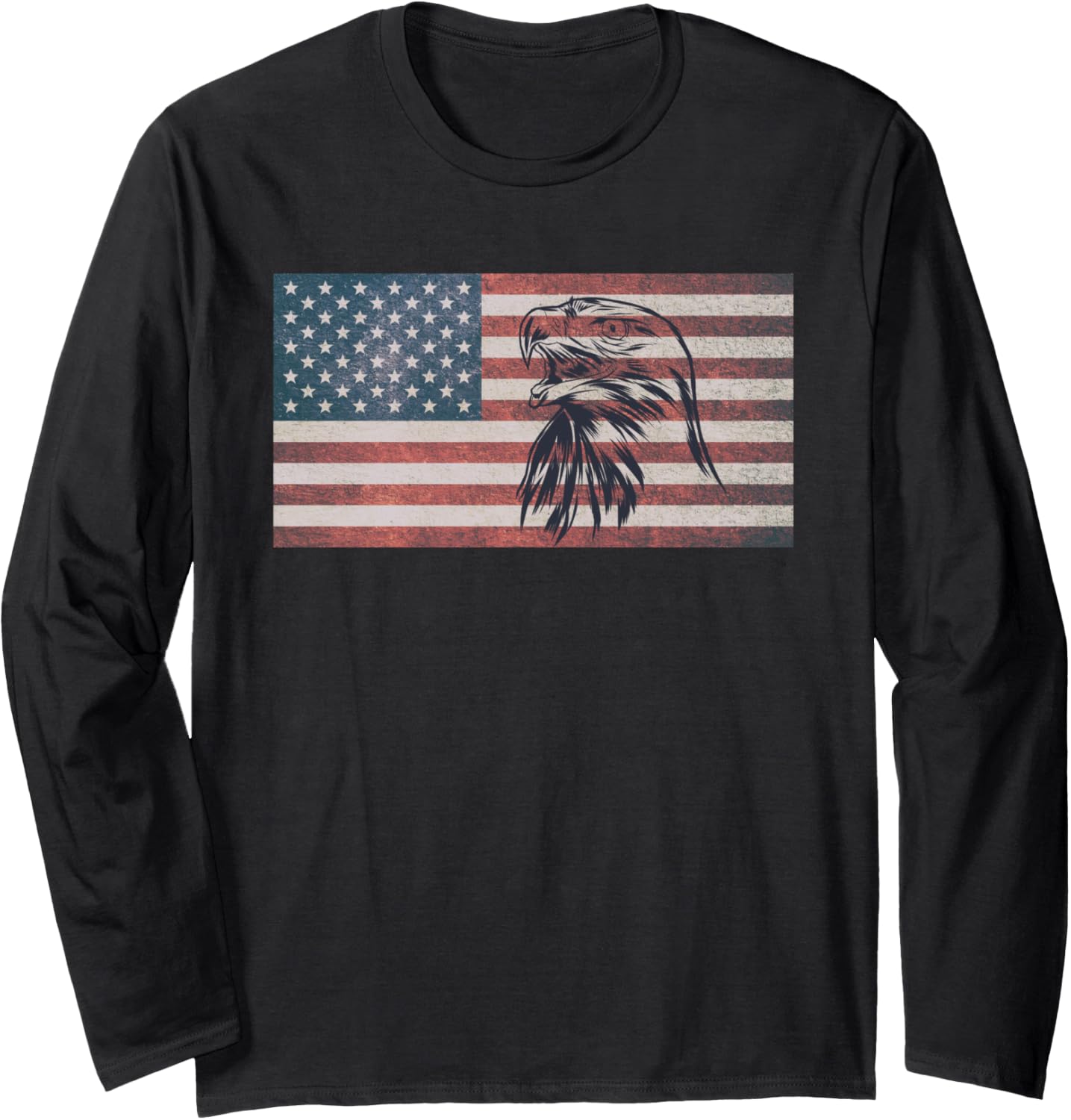 American Flag Eagle USA Long Sleeve