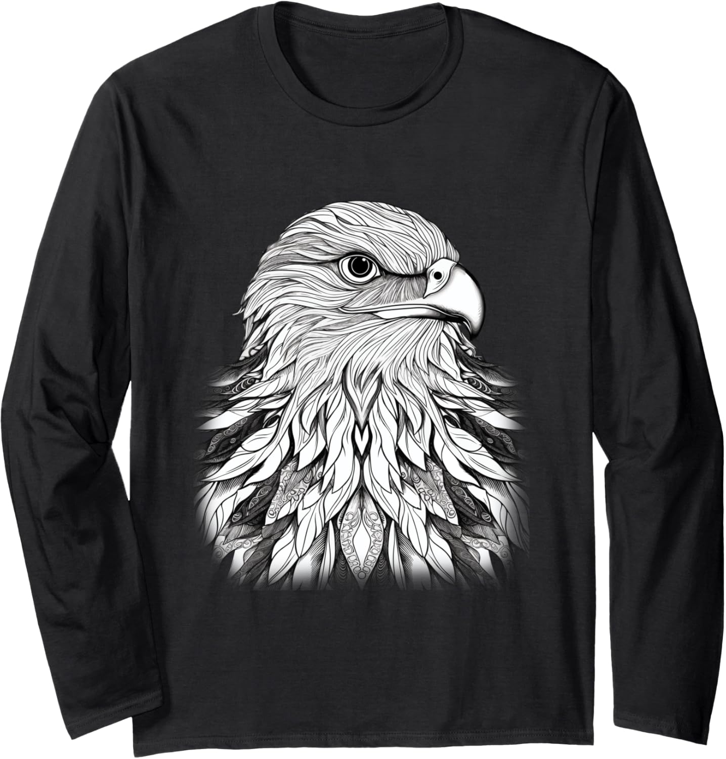 Beautiful American Eagle Mandala Design Long Sleeve
