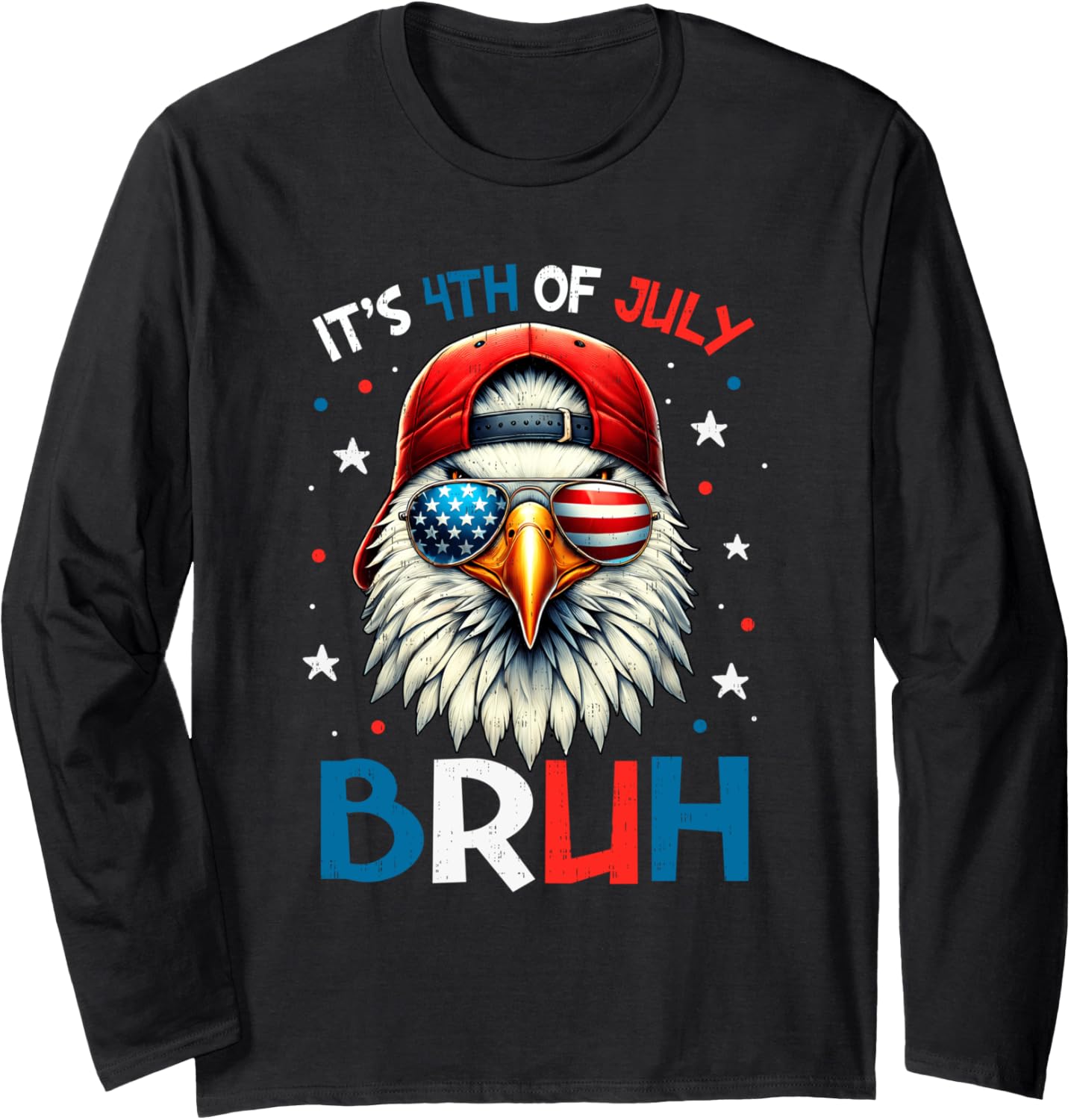 Bruh 4th Of July Boy Teen Kids Eagle American Fourth Of July Long Sleeve