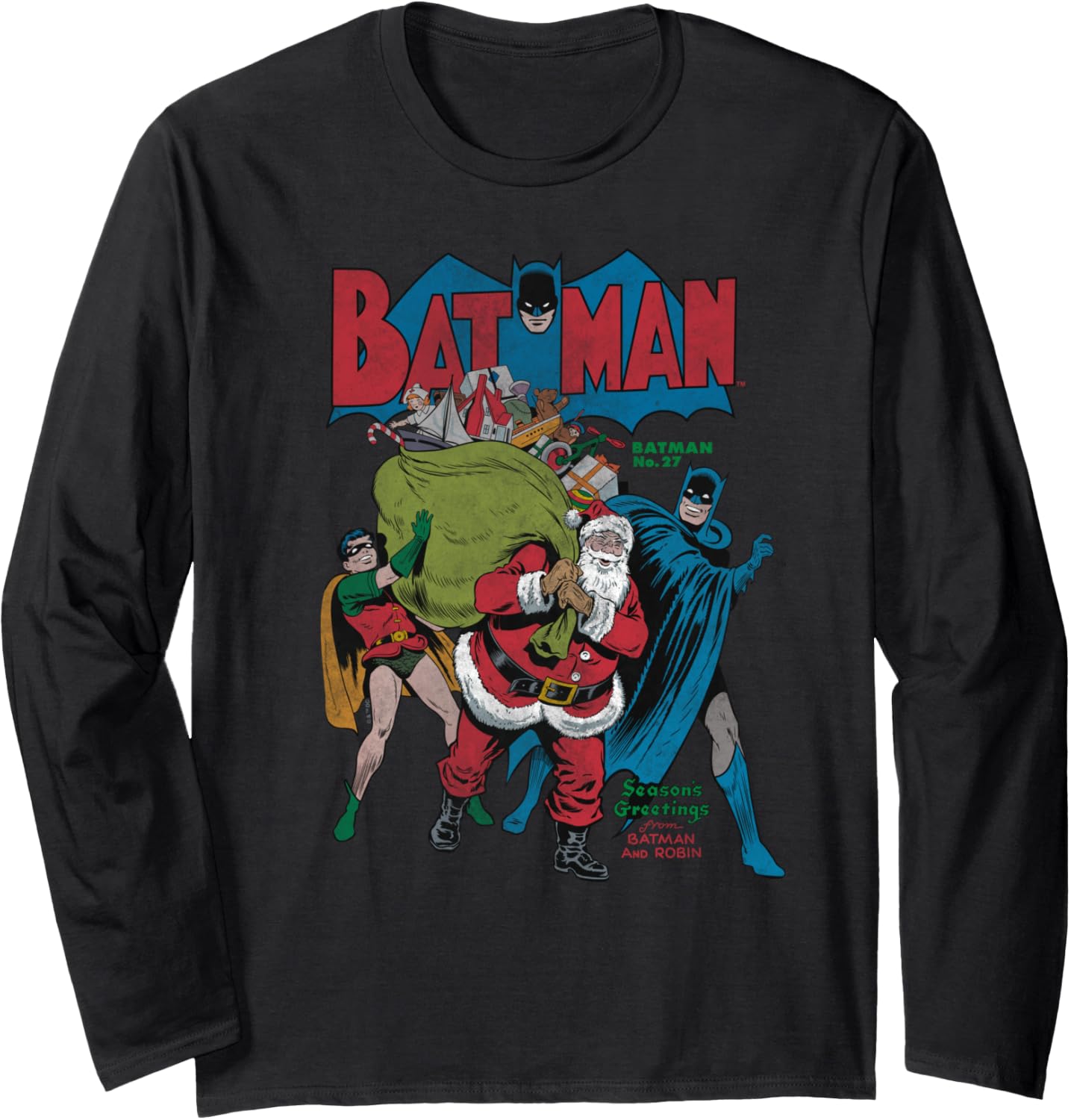 Batman Christmas Seasons Greetings Long Sleeve