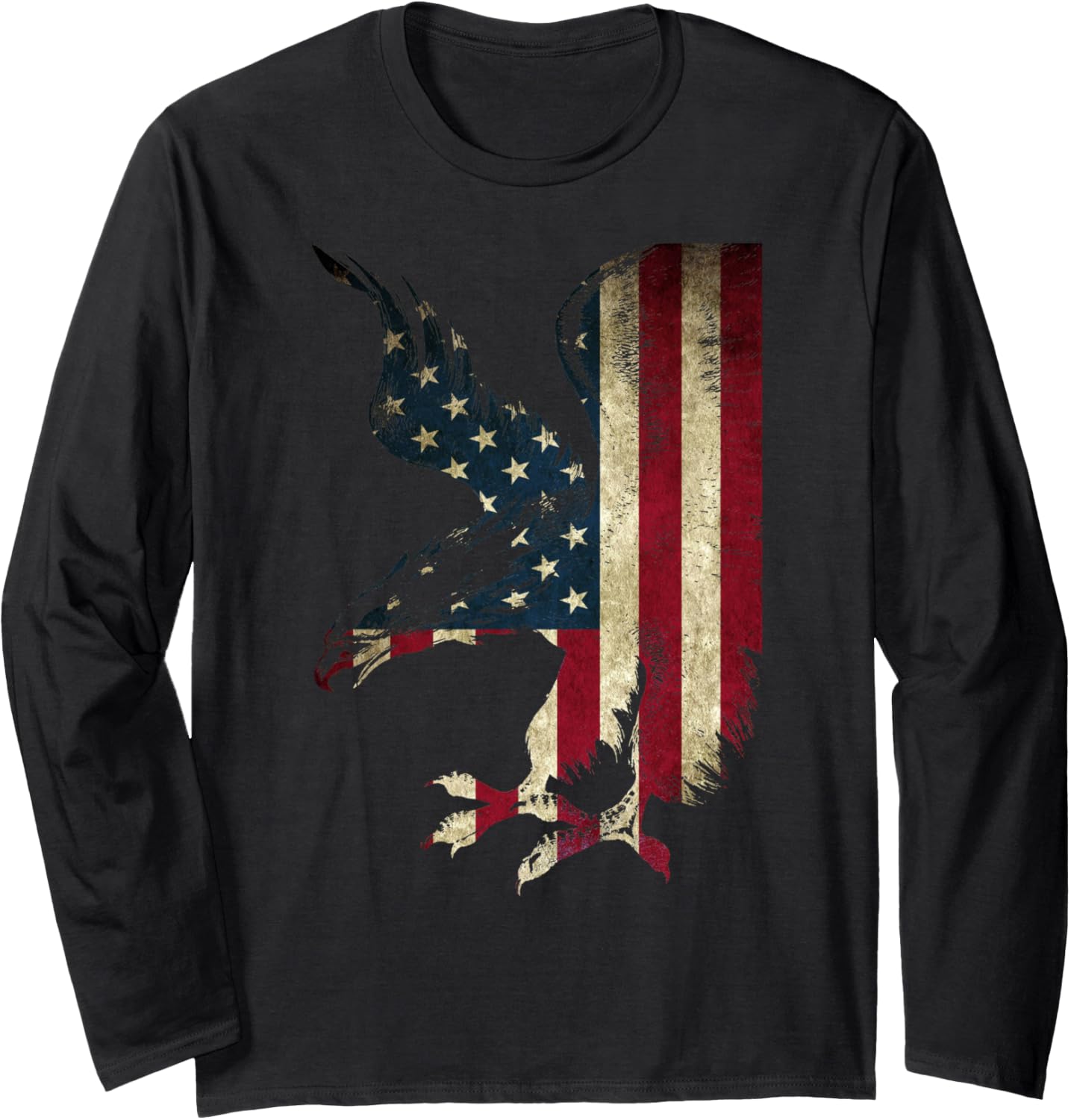 American Patriot Freedom Eagle USA Flag Airborne Design Long Sleeve
