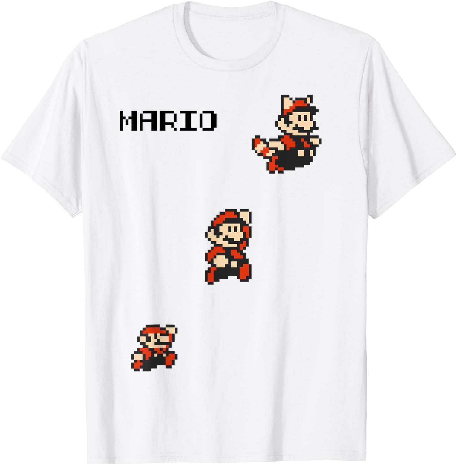 Super Mario Maker 8-Bit Pixel Tanooki Mario Evolution