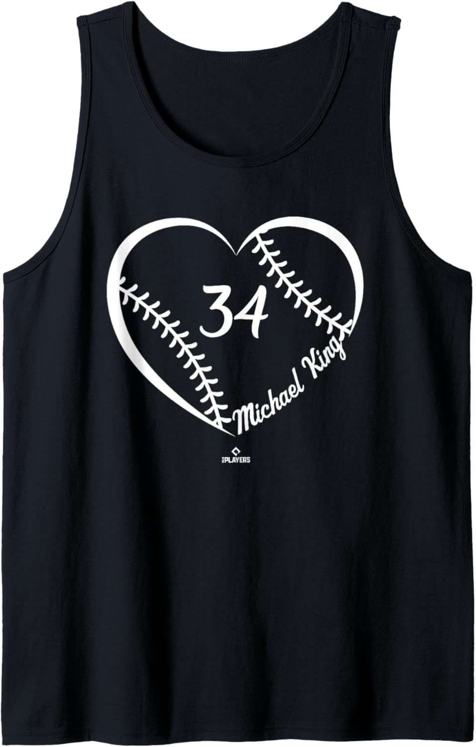 Baseball Heart Number Michael King MLBPA Tank Top
