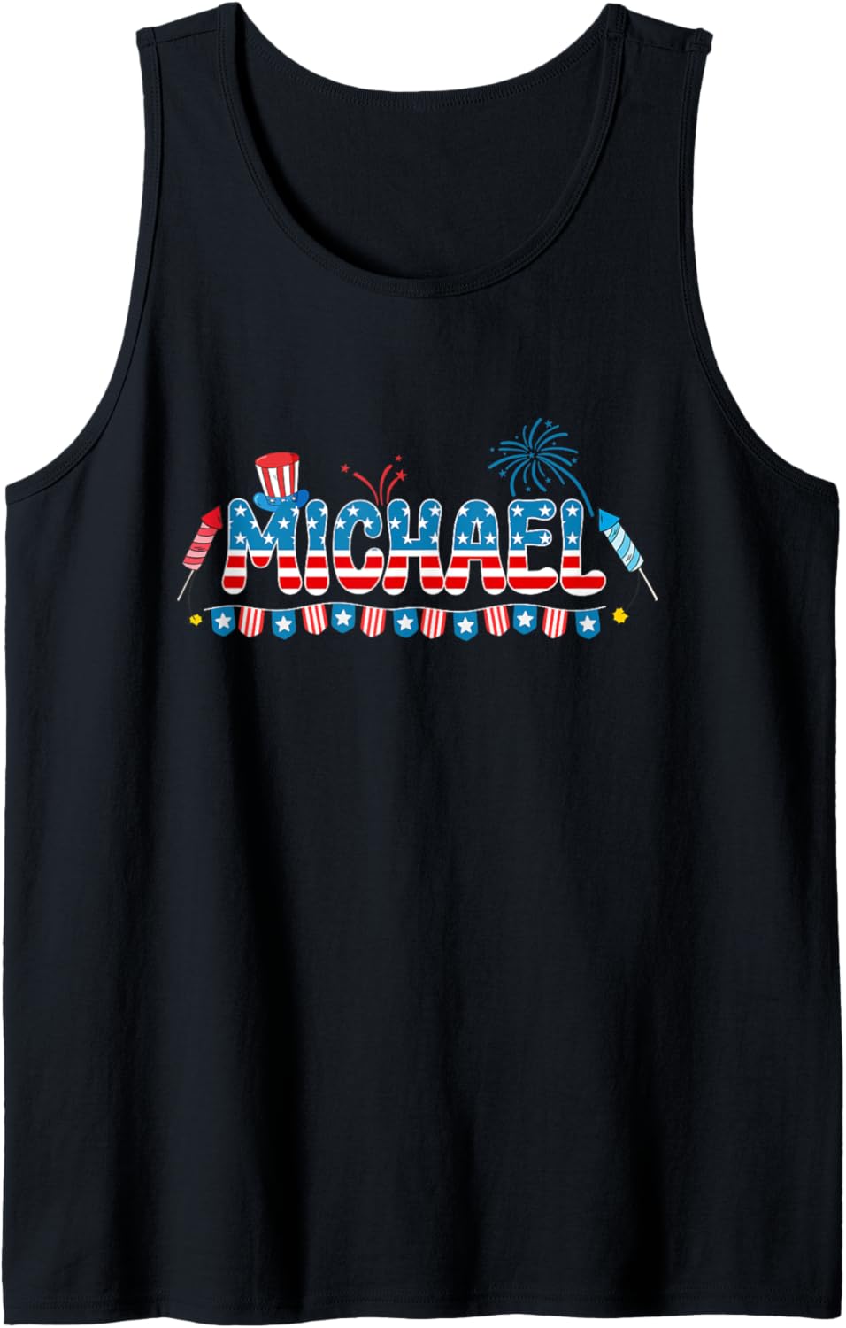 4th July Drinks Party Family Friends Patriotic Names Michael Tank Top