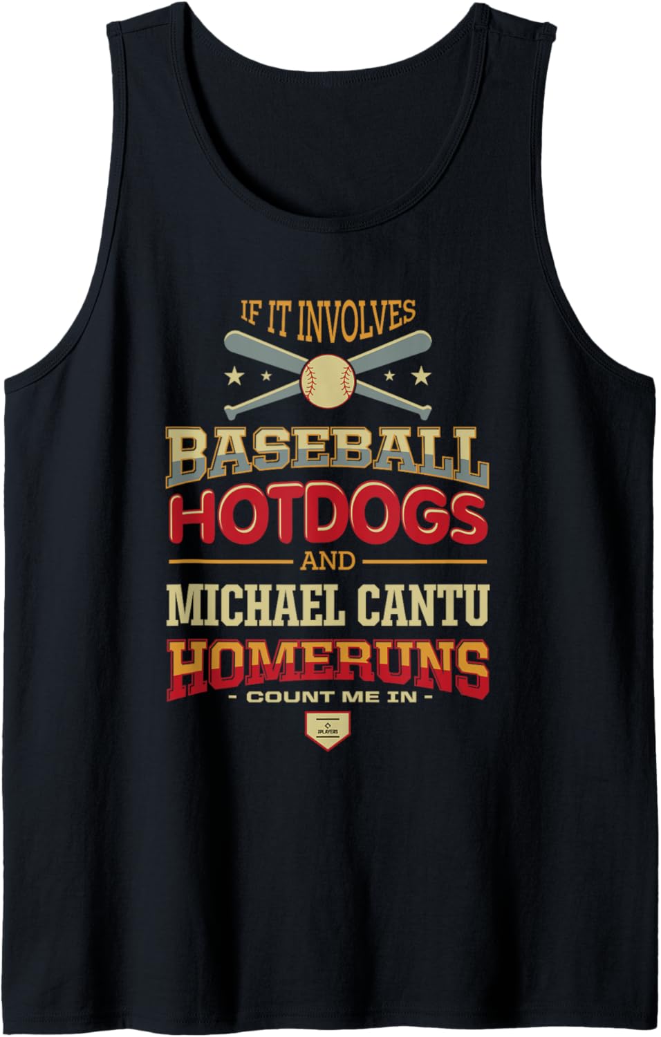 Baseball, Hotdogs and Michael Cantu Prospect Baseball Fan Tank Top