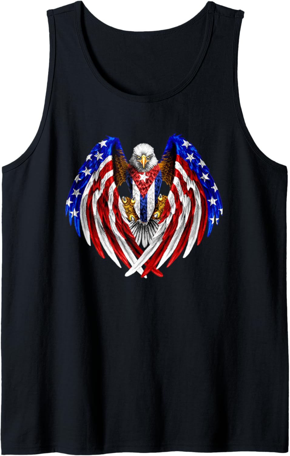 Cuban American Cuba USA Flag Eagle TShirt Tank Top