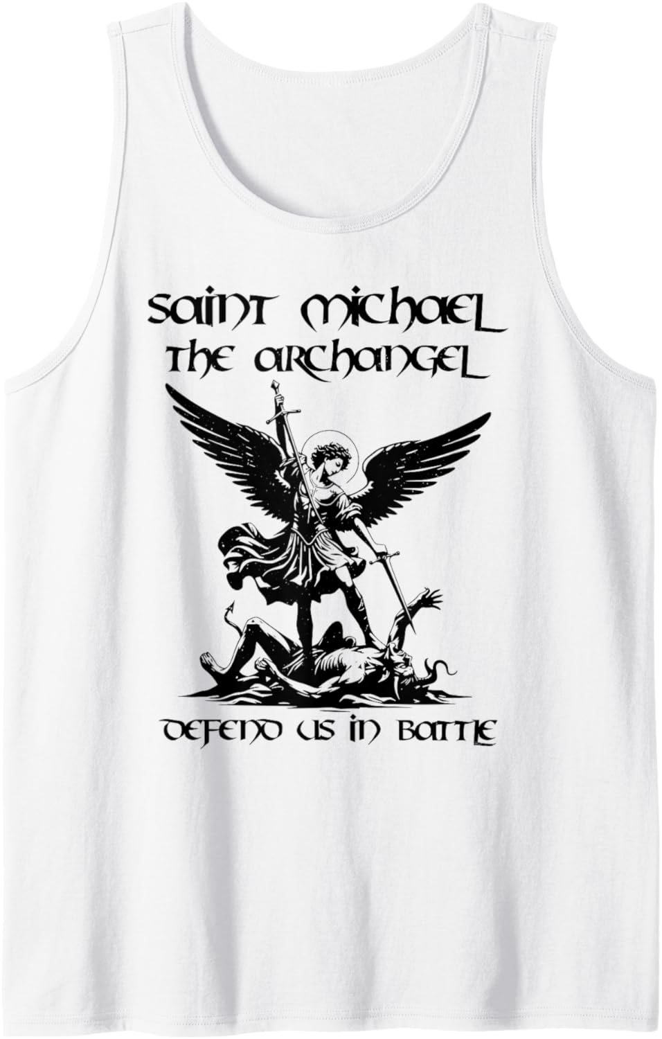 Archangel Michael \u2013 Saint-Michael with Sword & Wing Tank Top