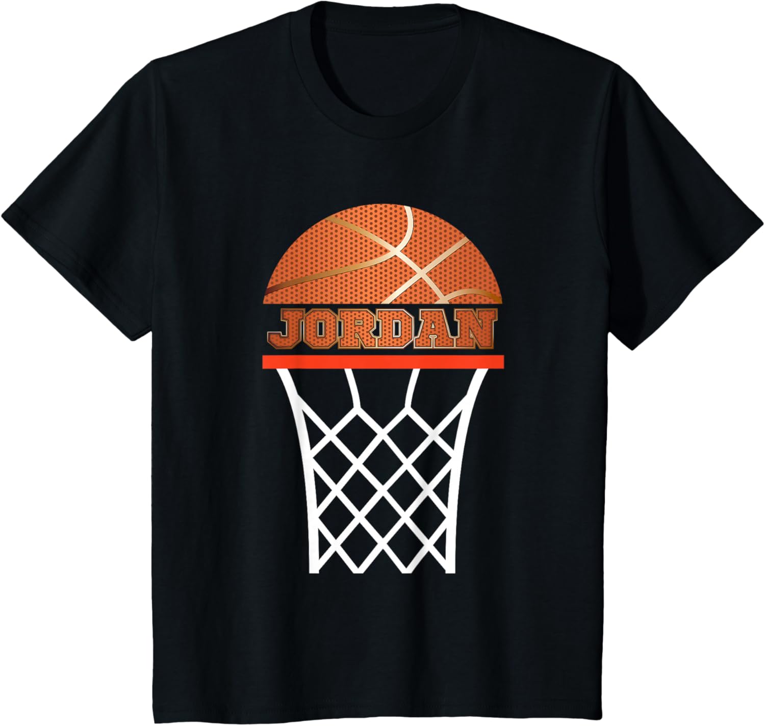 Basketball T-shirt Jordan Custom Name Gift For Boys, Youths