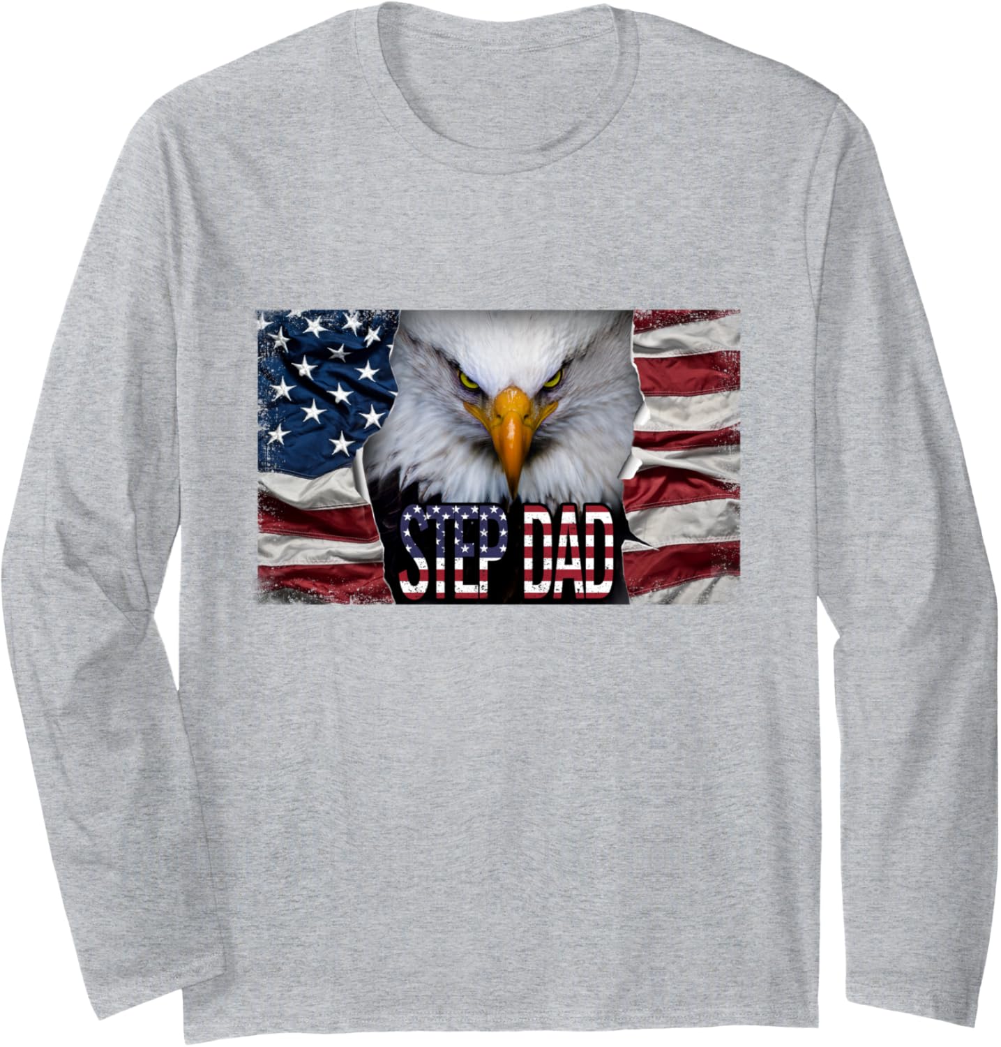 Dad Eagle Shirt, American Bald Eagle Eyes Long Sleeve