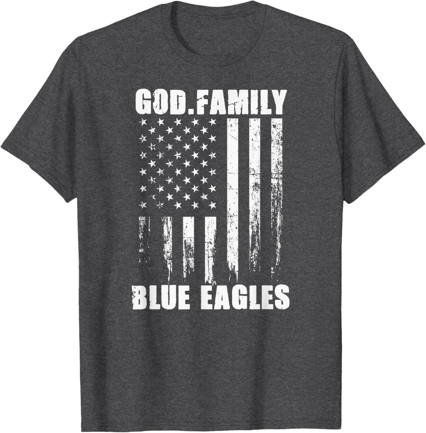 Central Blue Eagles God. Family. Vintage USA Flag