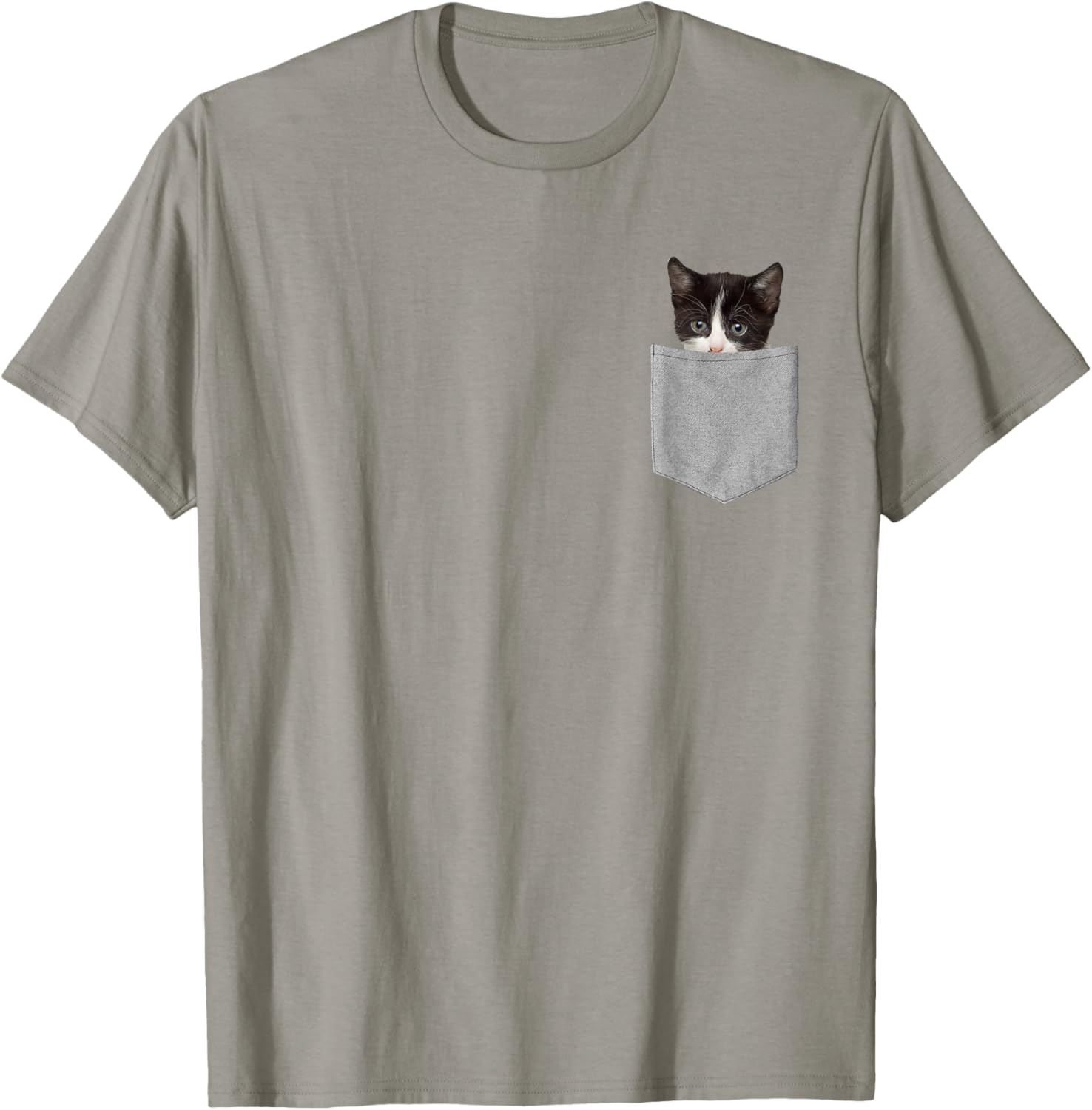 Cute Cat Peeking In Pocket T Shirt Cat Lover TShirts