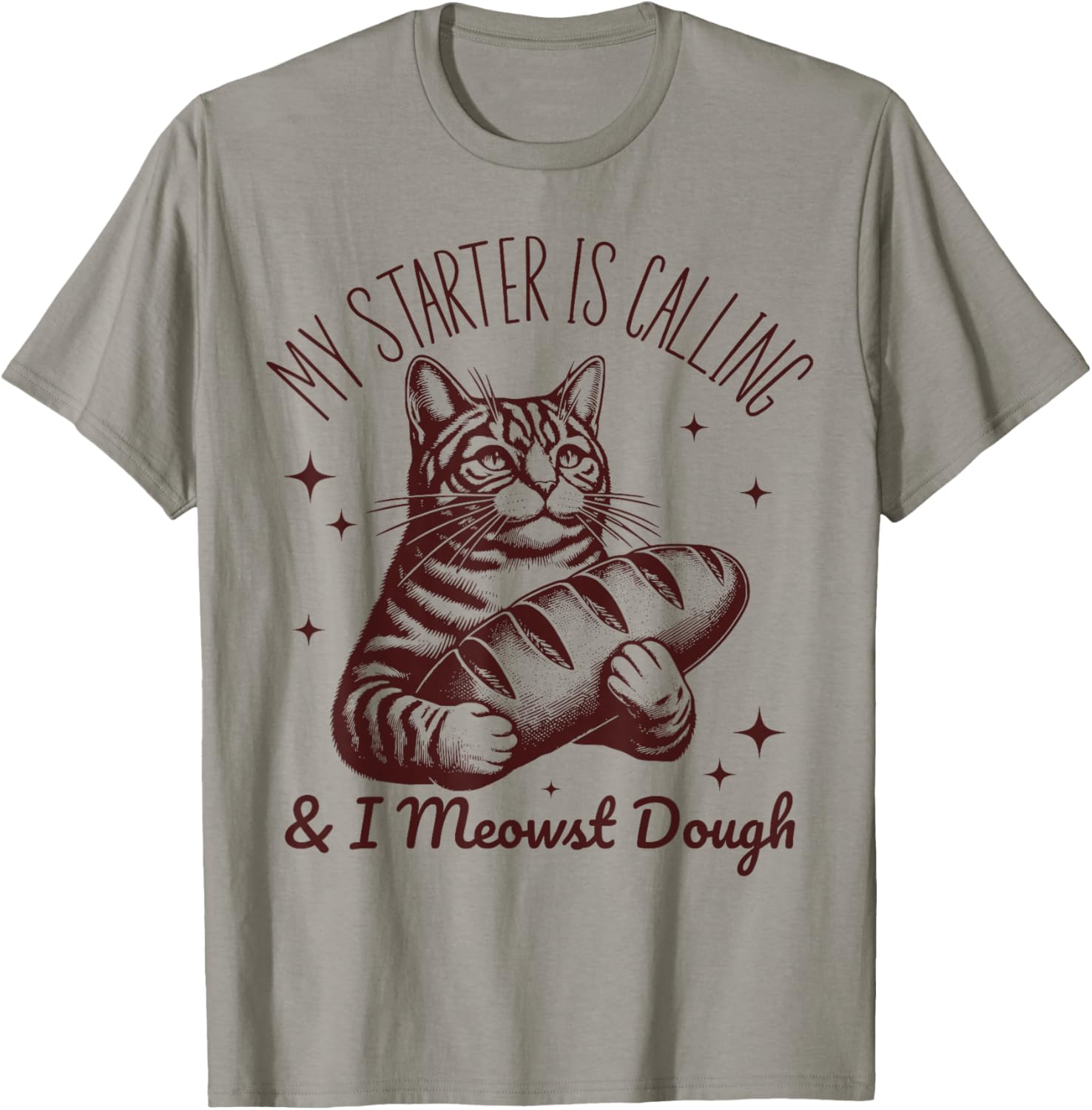 Bread Maker Dough Cat Funny Sourdough Starter Baking Pun Men Women