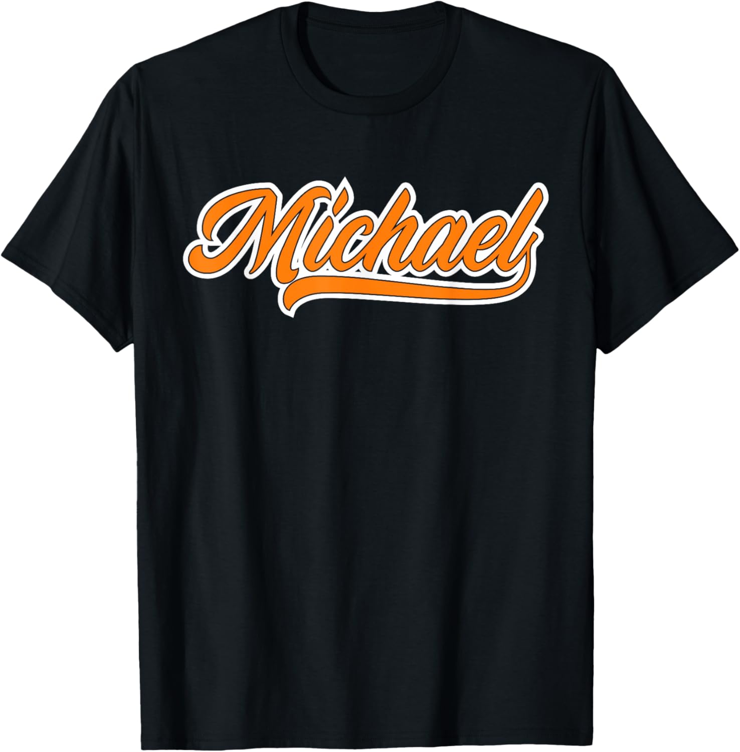 Athletic First Name Michael Cool Orange Font