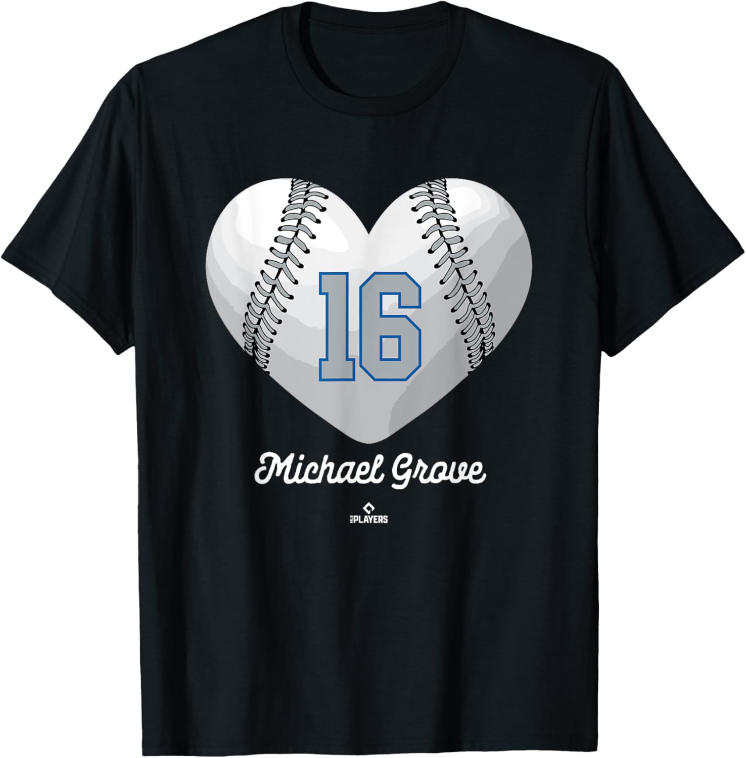 Baseball Heart Number Michael Grove Los Angeles MLBPA