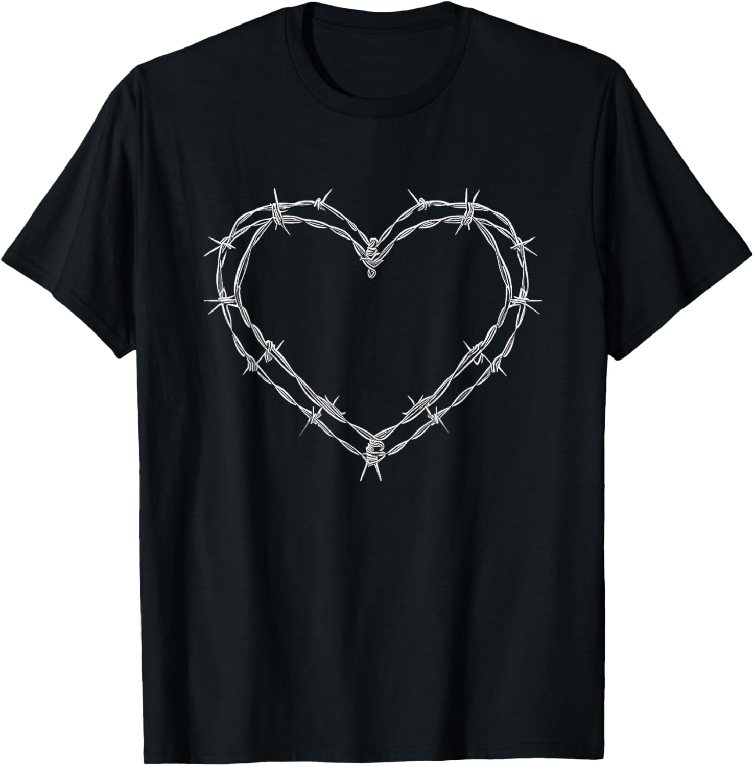 Barbwire Heart - Retro Barbed Wire Heart Grunge Punk Gothic