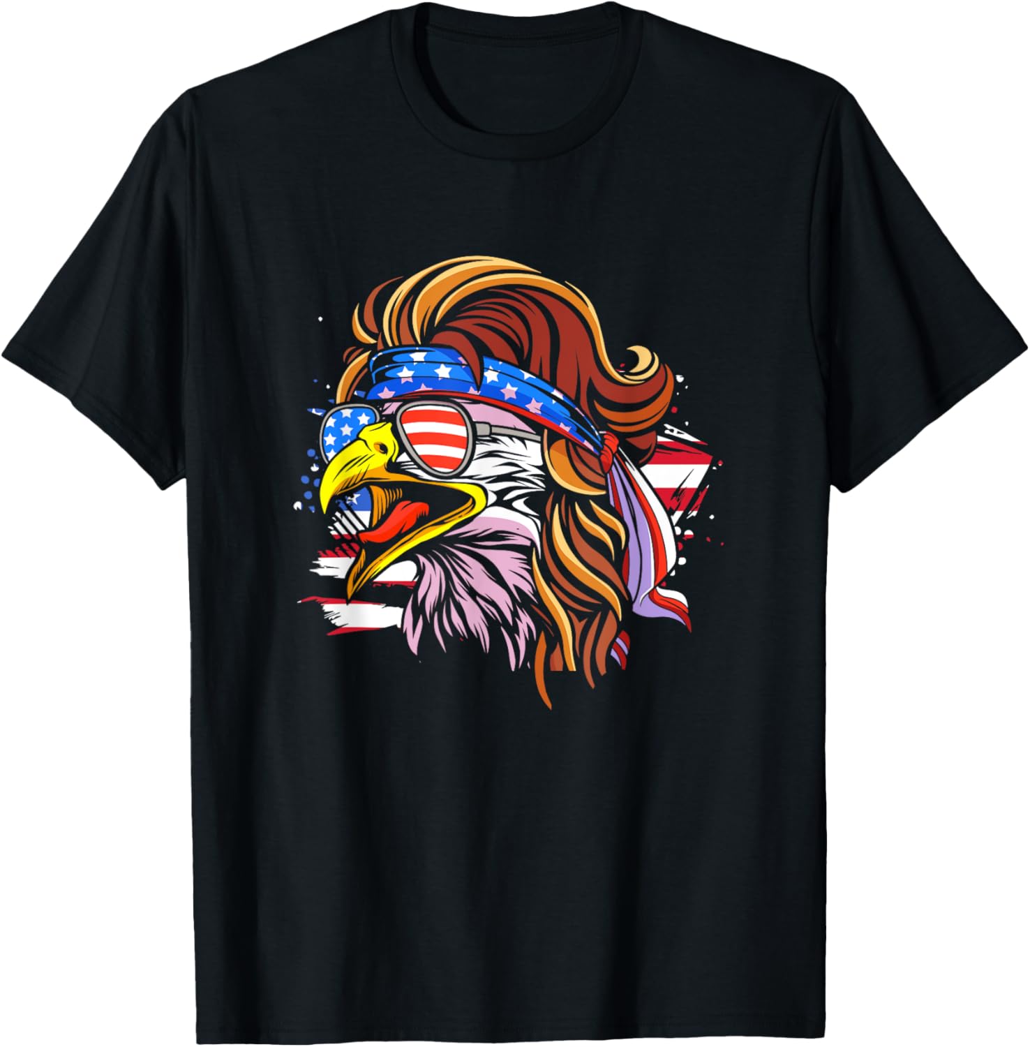 4th Of July American Flag Patriotic Eagle Mullet