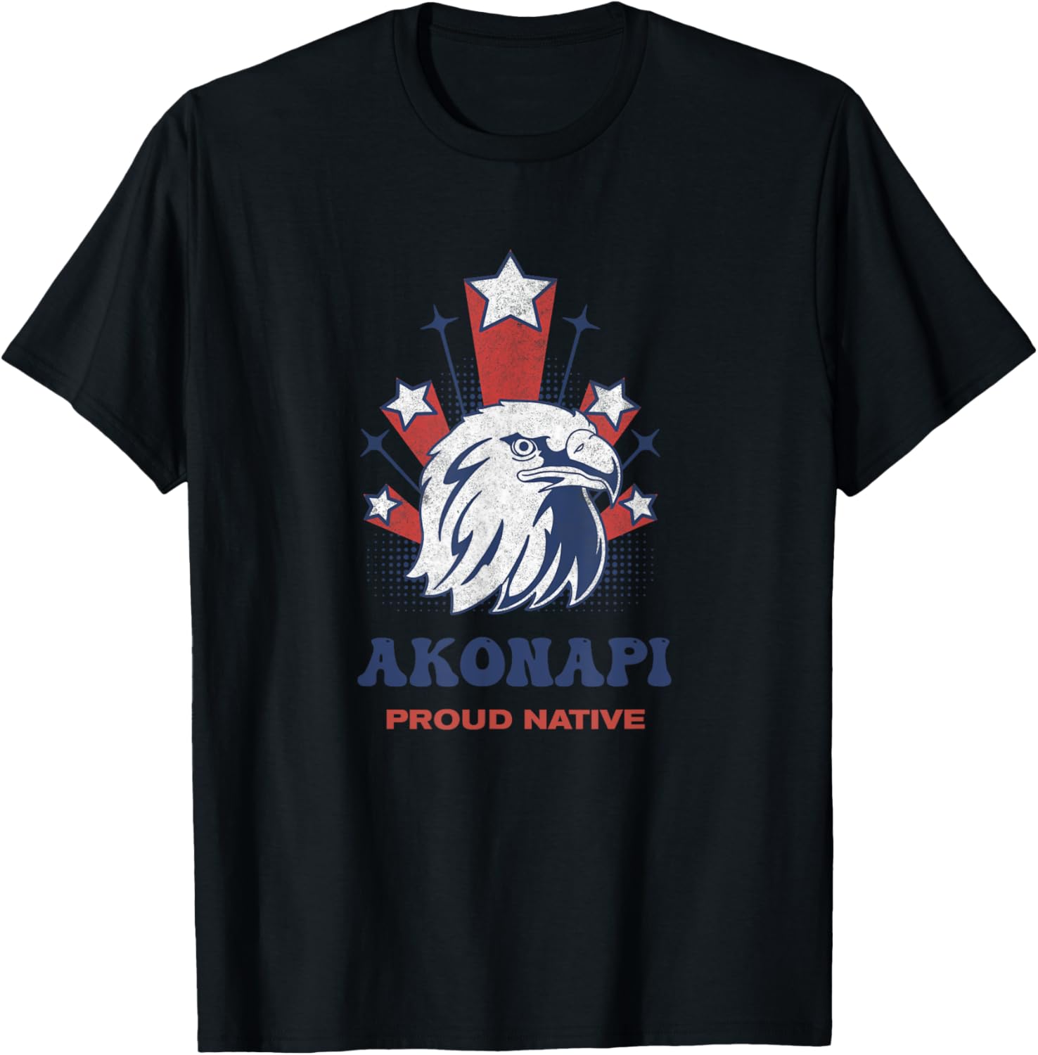 Akonapi Proud Native Indian Retro Eagle With Stars