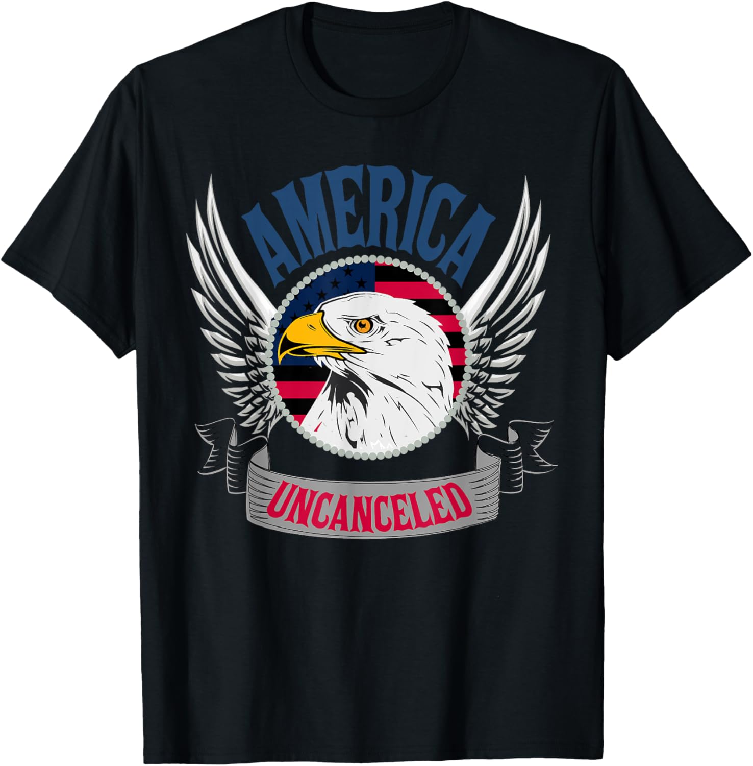 America Uncanceled USA Flag with White Eagle