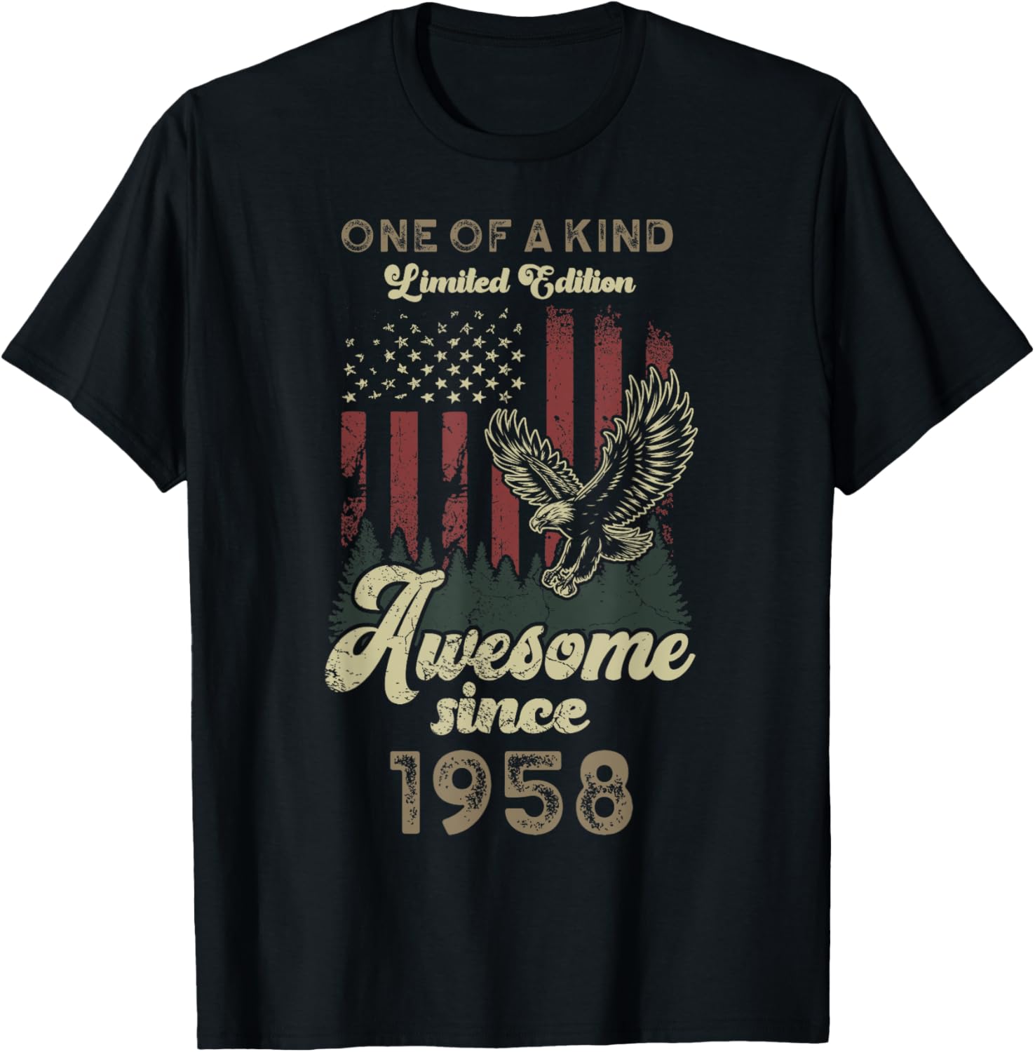 1958 American Flag Eagle 67th Birthday Patriotic