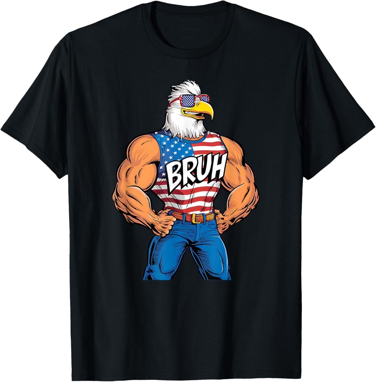 Bruh It's 4th Of July Eagle All American T-Shirt for Women Men