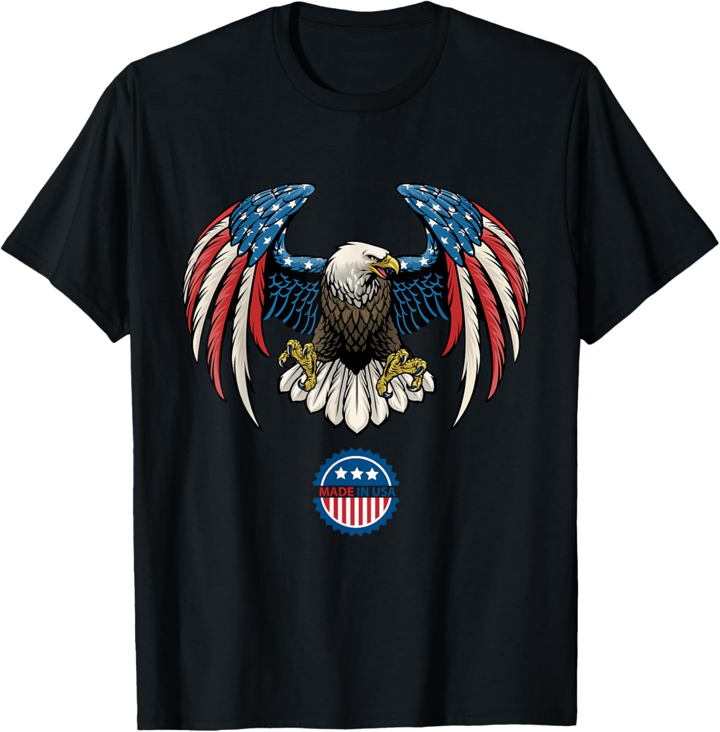 Abstract United States of America Wild Eagle with USA Flag