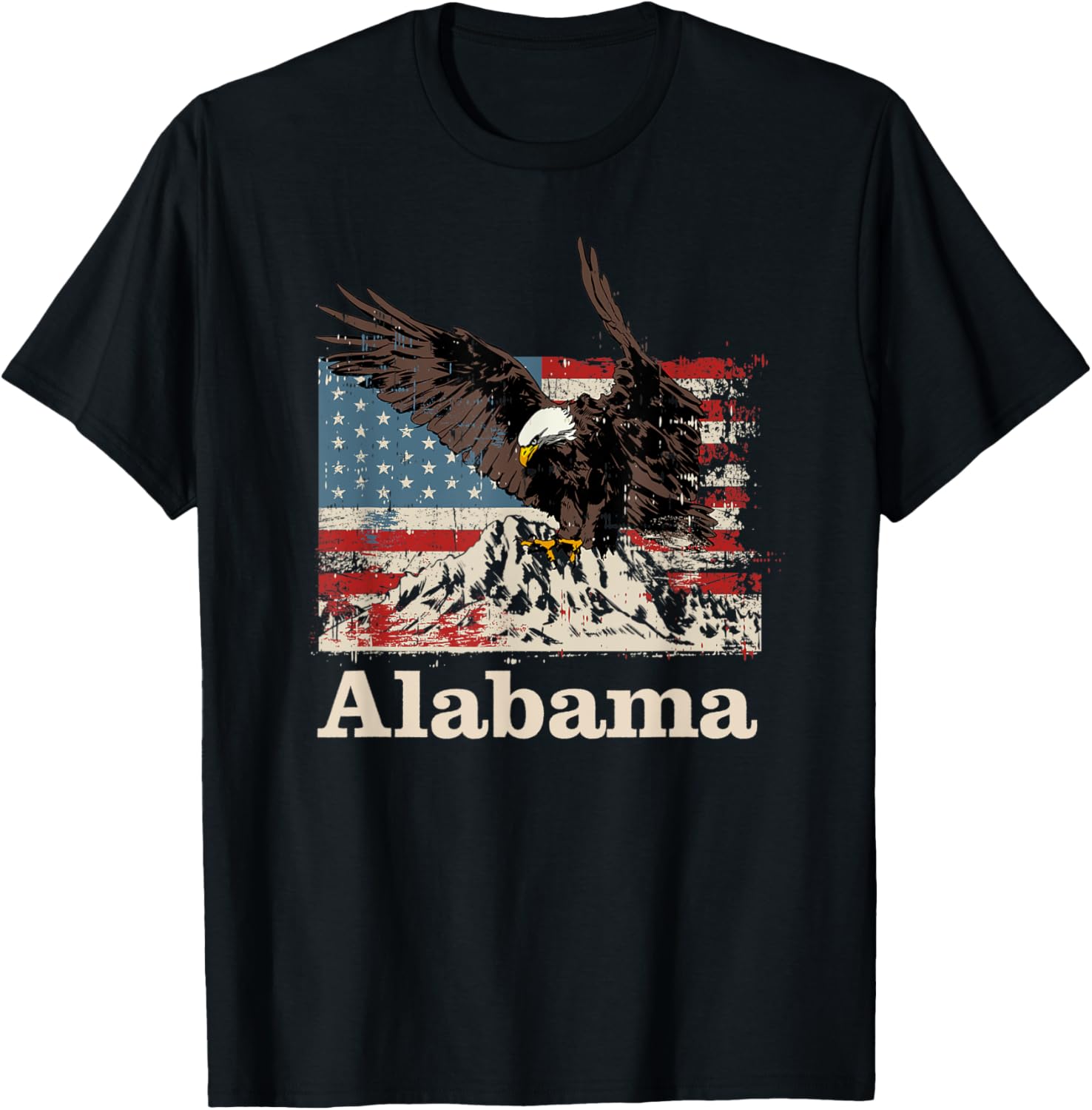 American Bald Eagle Flag Alabama Souvenir