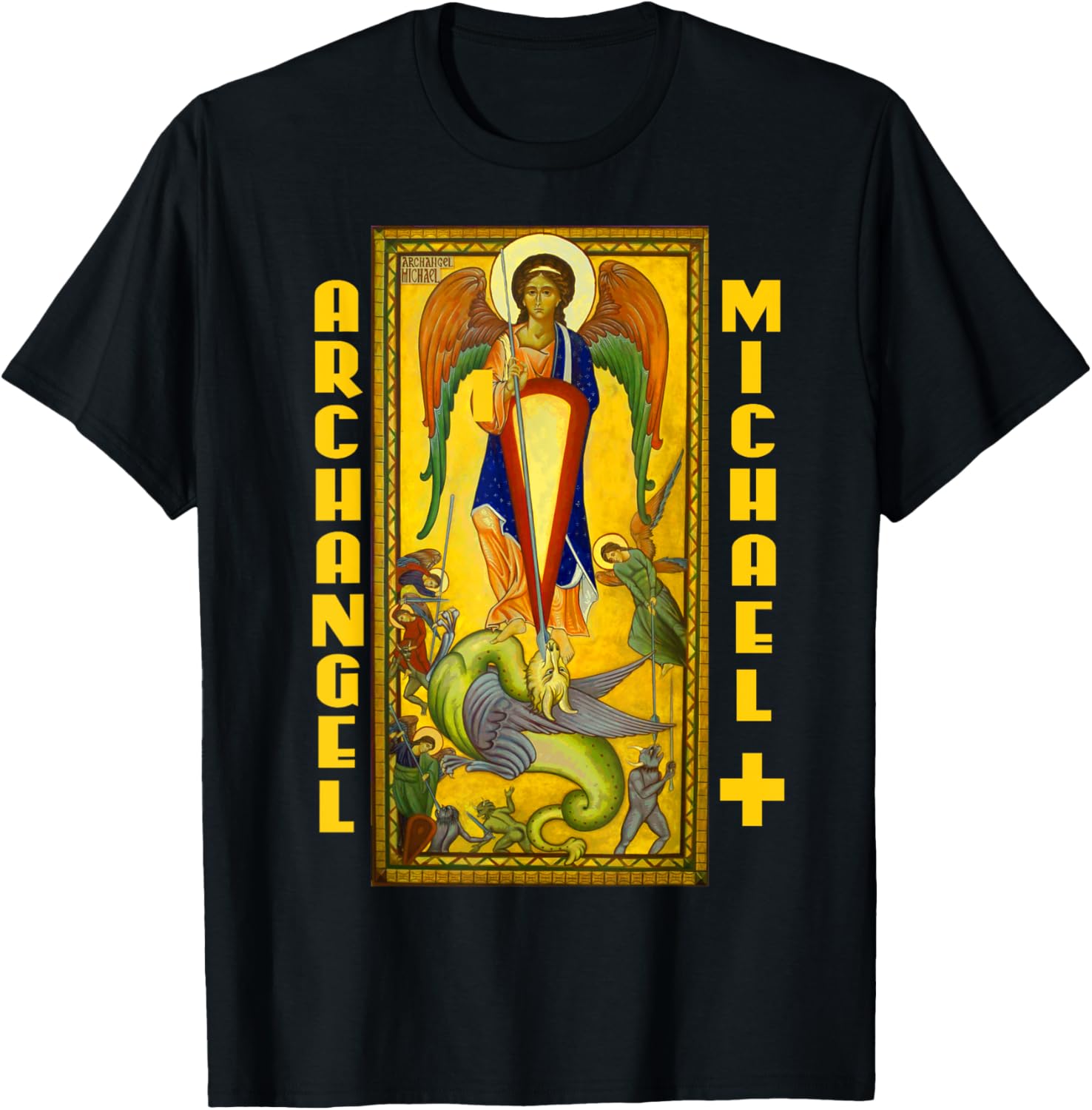 Archangel Michael St. Michael Protect Us T-Shirt Tee Shirt