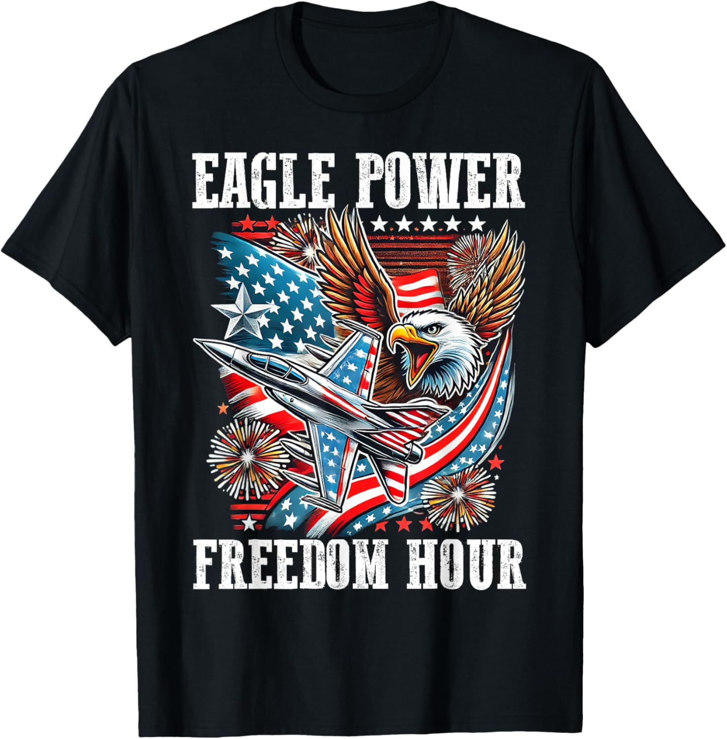 American Patriotic Fighter Jets USA Flag Eagle 4th of July