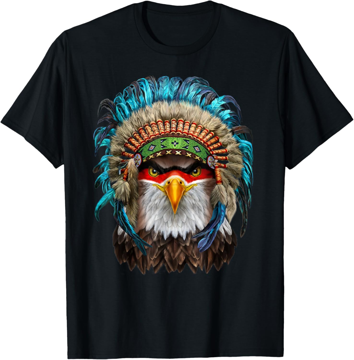 Bald Eagle in Native Indian Headdress -
