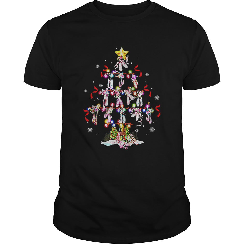 Ballet shoes Christmas tree shirt
