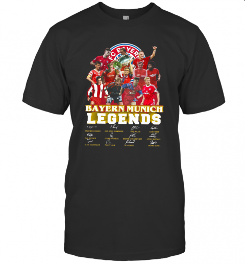 Bayern Munich Legends Players Signatures T Shirt