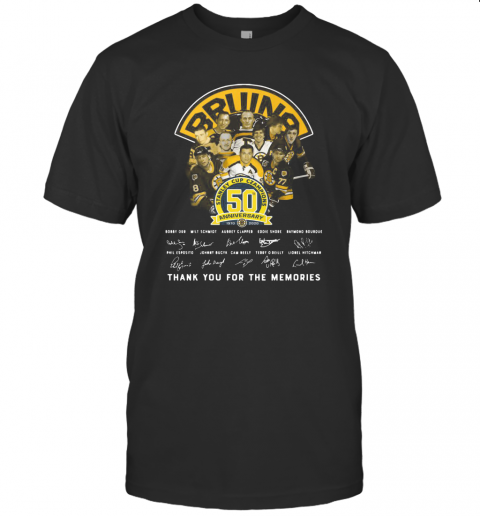 Bruins Stanley Cup Champions 50Th Anniversary Signature T Shirt