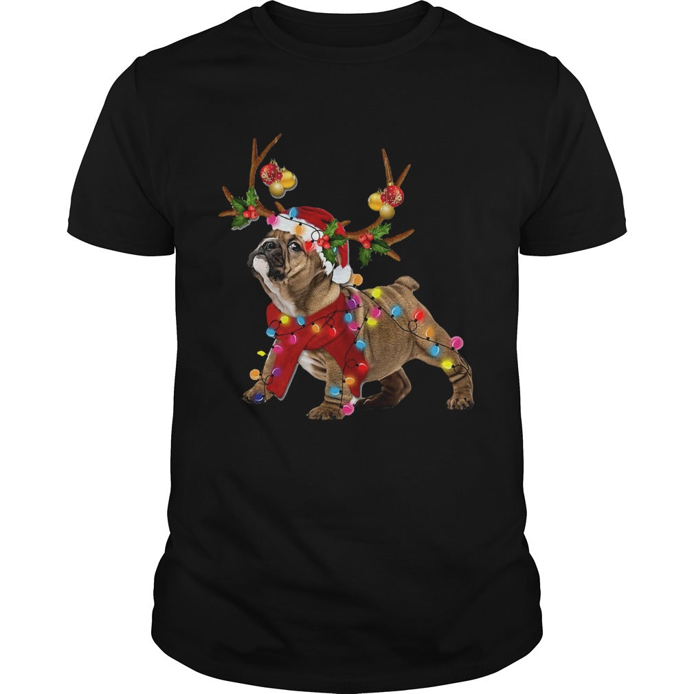 Bulldog Gorgeous Reindeer Crewneck Christmas shirt