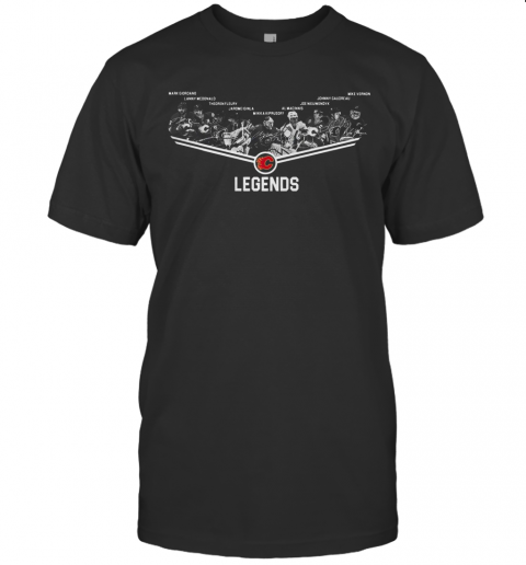 Calgary Flames Legends Team Player Signature T Shirt