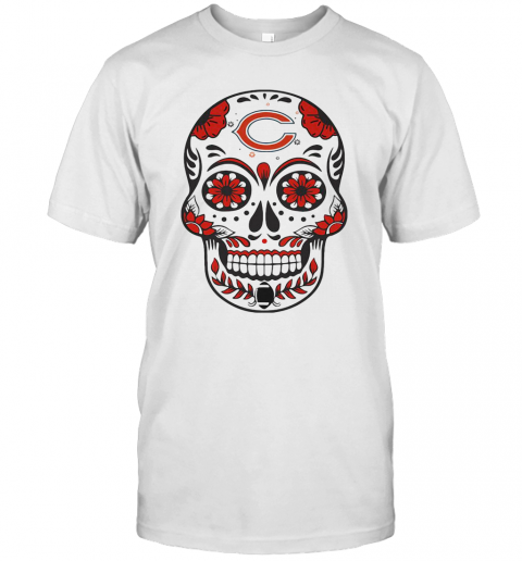 Chicago Bears Football Sugar Skull T Shirt
