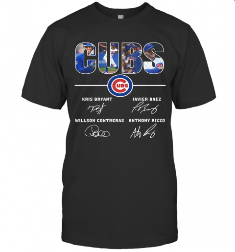 Chicago Cubs Baseball Team Players Signatures T Shirt