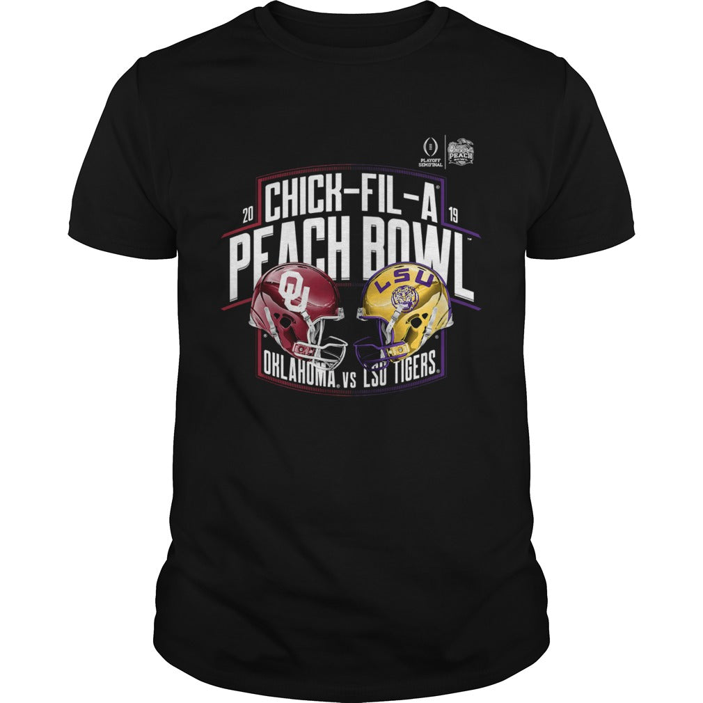 Chick Fil A Peach Bowl LSU Tigers vs Oklahoma Sooners Football Playoff 2019 shirt