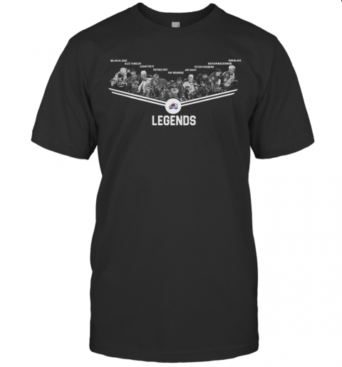 Colorado Avalanche Legends Team Player Signature T Shirt