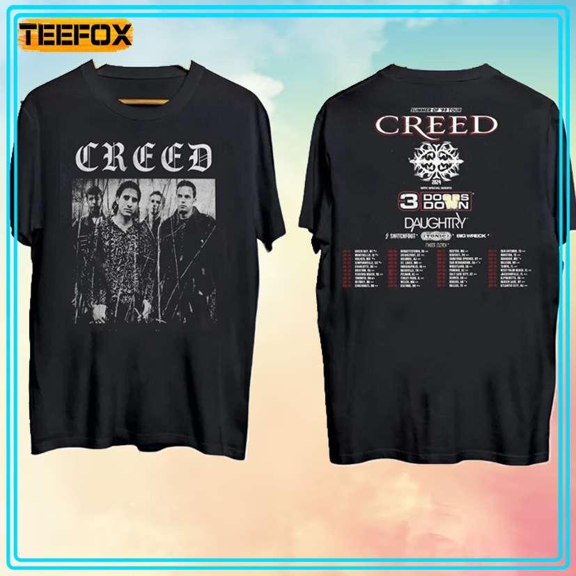 Creed Band Summer of '99 Tour 2024 3 Doors Down T Shirt