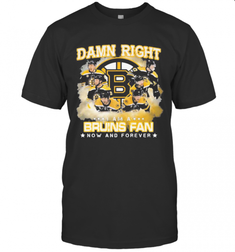 Damn Right I Am A Boston Bruins Fan Now And Forever Stars T Shirt